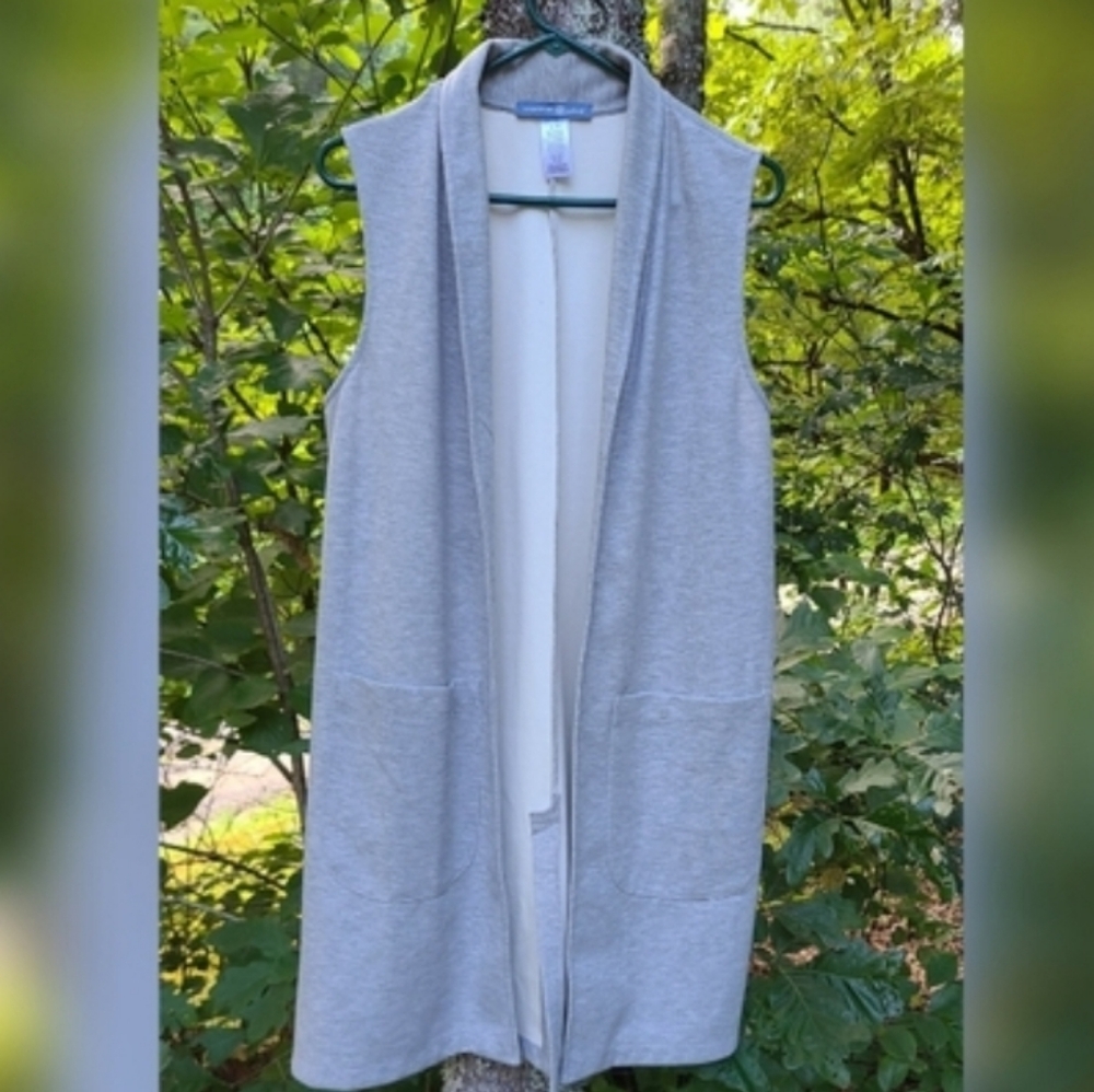 Gray Sweatshirt Vest by Signature Weekend